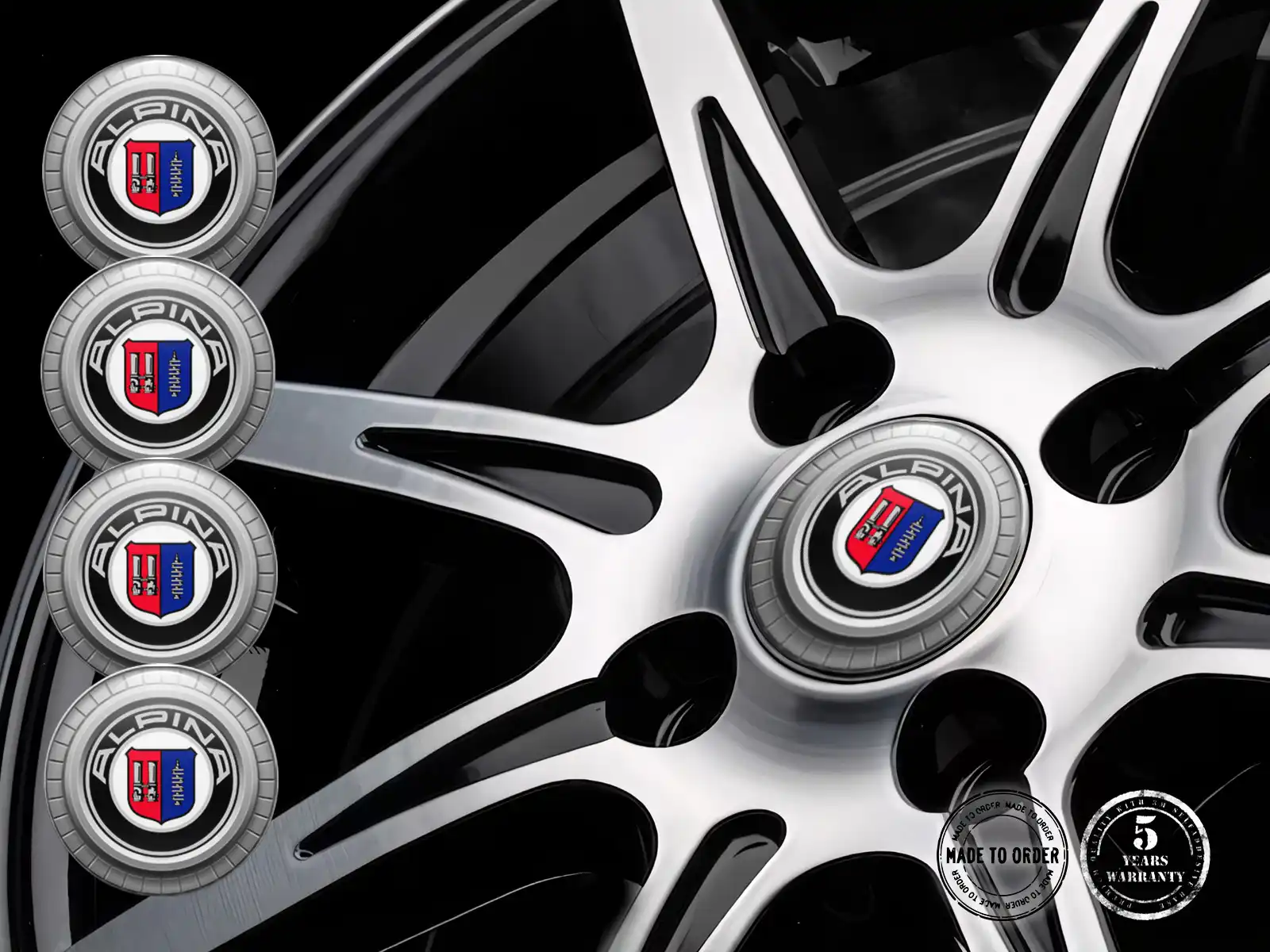 Alpina Aufkleber Dome Stil Premium Radlogos